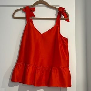 J.Crew silk peplum shirt